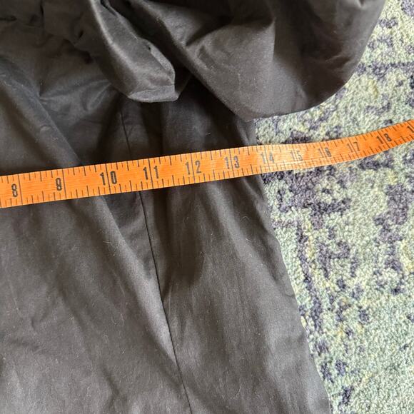 Seven Wonders Cotton Strapless Black Cocktail Dress Ruffled Top Preppy Summer - Picture 8 of 9